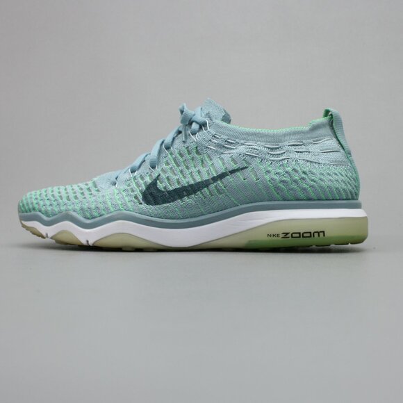 Nike Ladies 10 Fearless Flyknit Mica Blue Air Zoom Run Shoes Sneakers 850426-401 - Picture 2 of 12